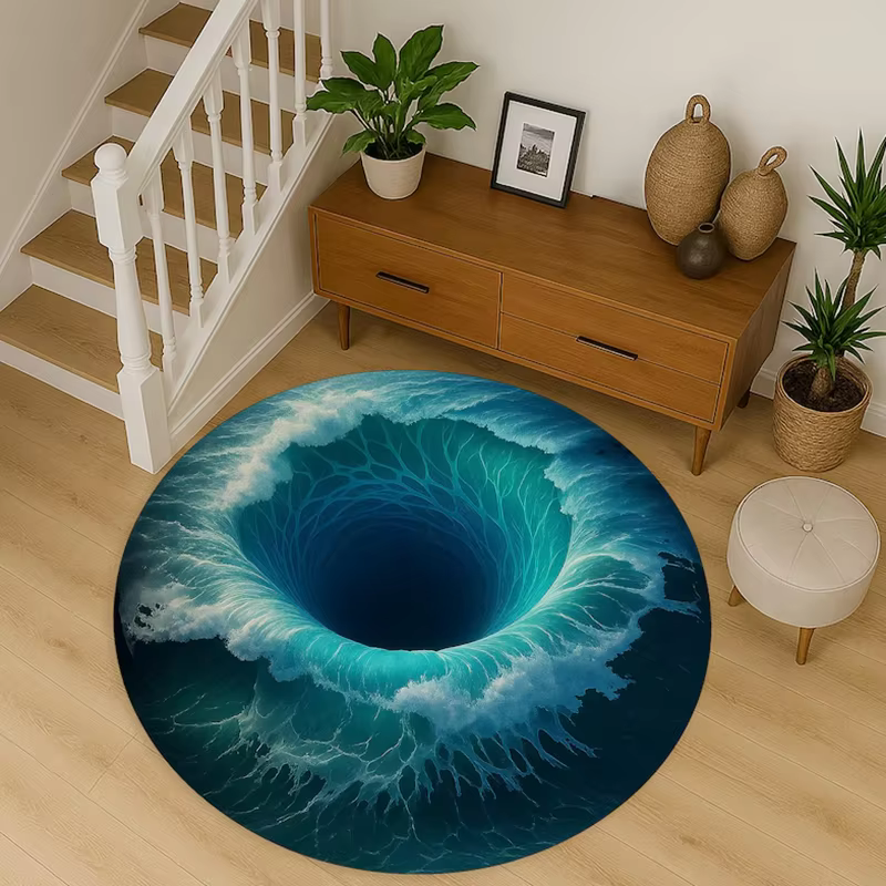 Tapis rond Vortex Ocean Wave