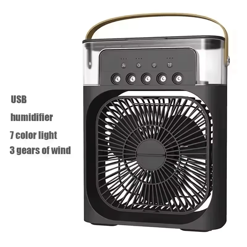 Ventilateur Rafraîchissant et Climatiseur Portable pour la Maison avec Veilleuse LED et Humidificateur
