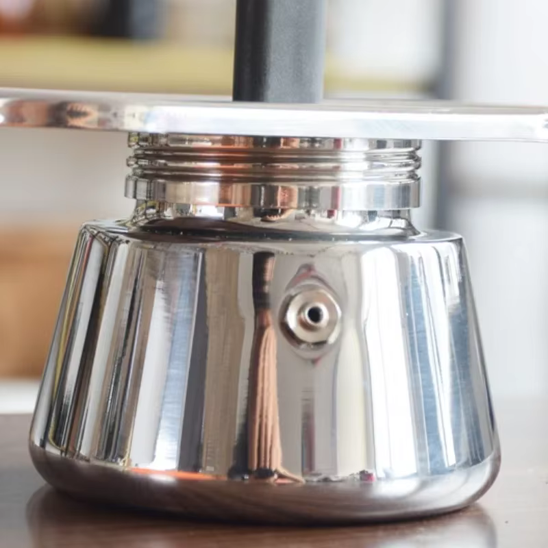 200ML Mini Moka Pot Double Tube 304 acier inoxydable cafetière italienne cafetière expresso main Verser cafetière Pot