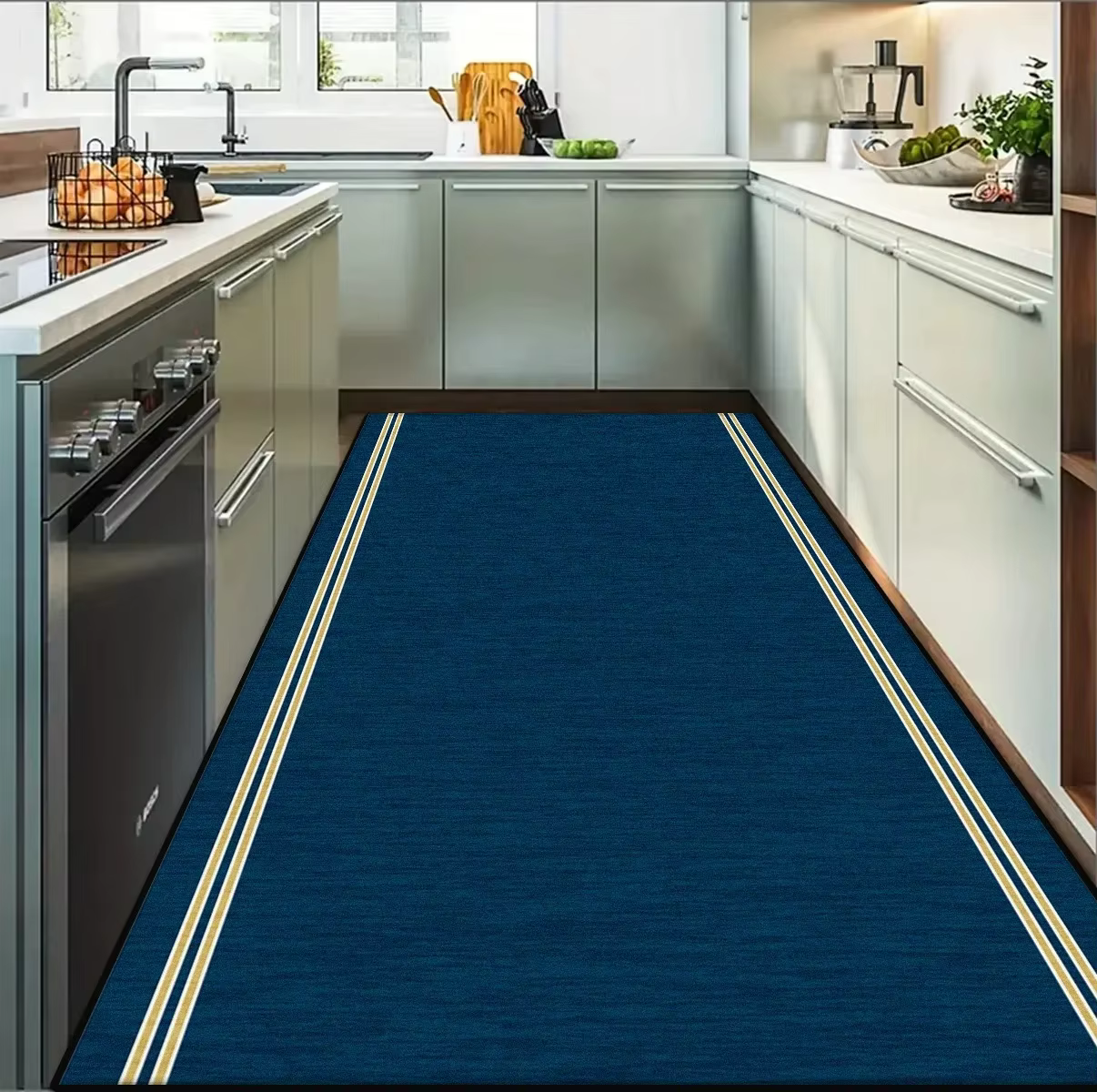 Tapis de couloir géométrique moderne
