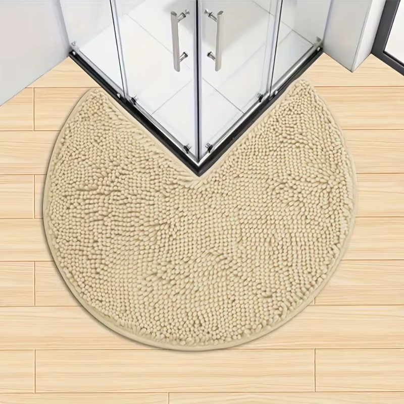 Tapis de bain épais d'angle circulaire