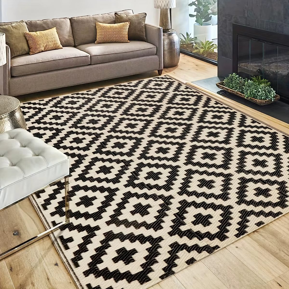 Tapis en plastique réversible imperméable double face