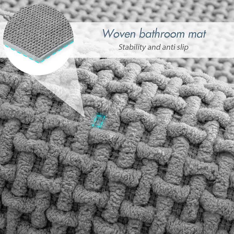 Tapis de bain absorbant antidérapant pour la décoration intérieure