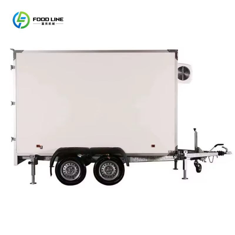 Remorque congélateur extérieure pour événements, chambre froide mobile, remorque réfrigérée pour rassemblements en plein air, personnalisable
