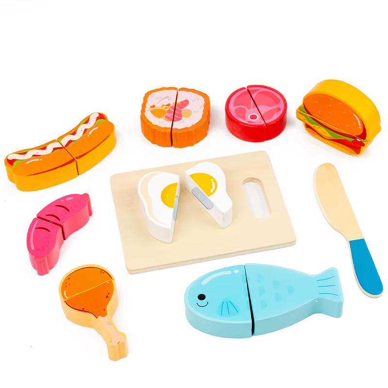Ensemble de jouets de simulation en bois pour salade, accessoires alimentaires de simulation, jeu de cuisine pour garçons et filles, cadeaux
