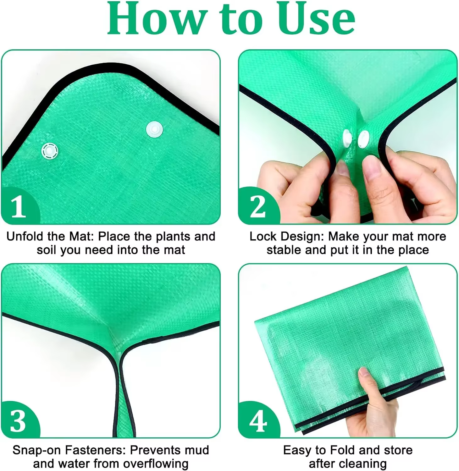 Tapis de jardinage pliable et réutilisable