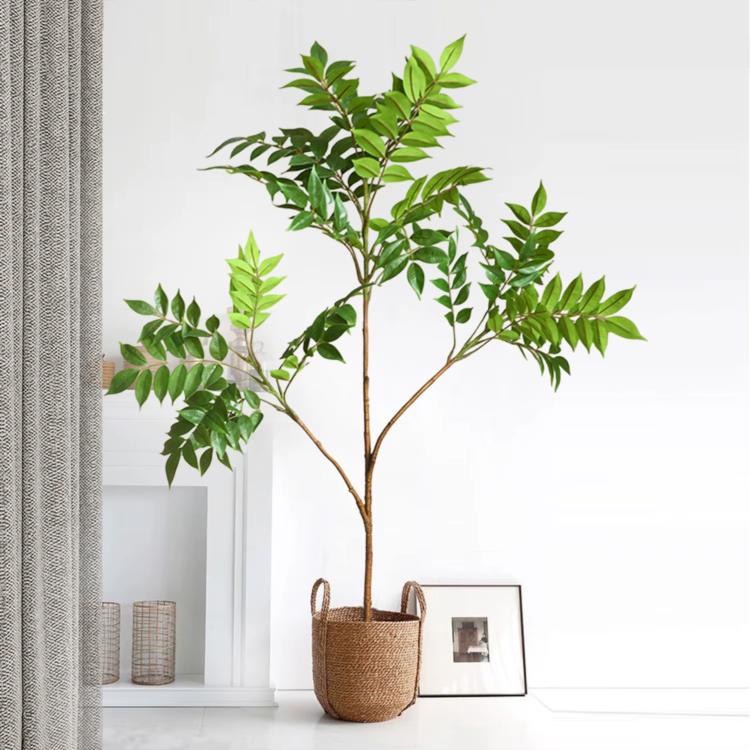 77-135 cm (53, 1 pouces) feuille de violon artificielle plante de figue de Ficus pour cour extérieure jardin balcon