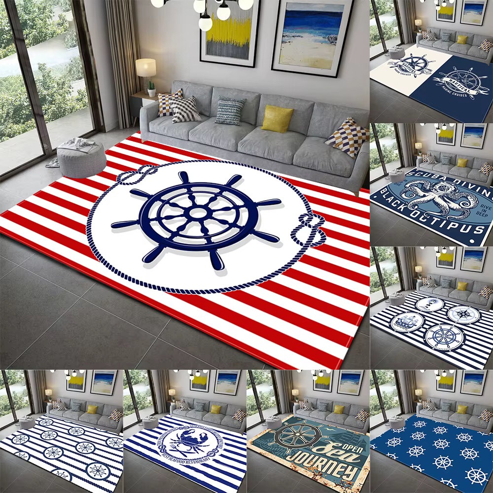 Tapis de style nautique pour enfants