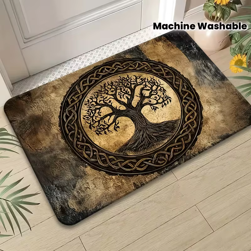 Tapis de bienvenue à motif arbre de vie