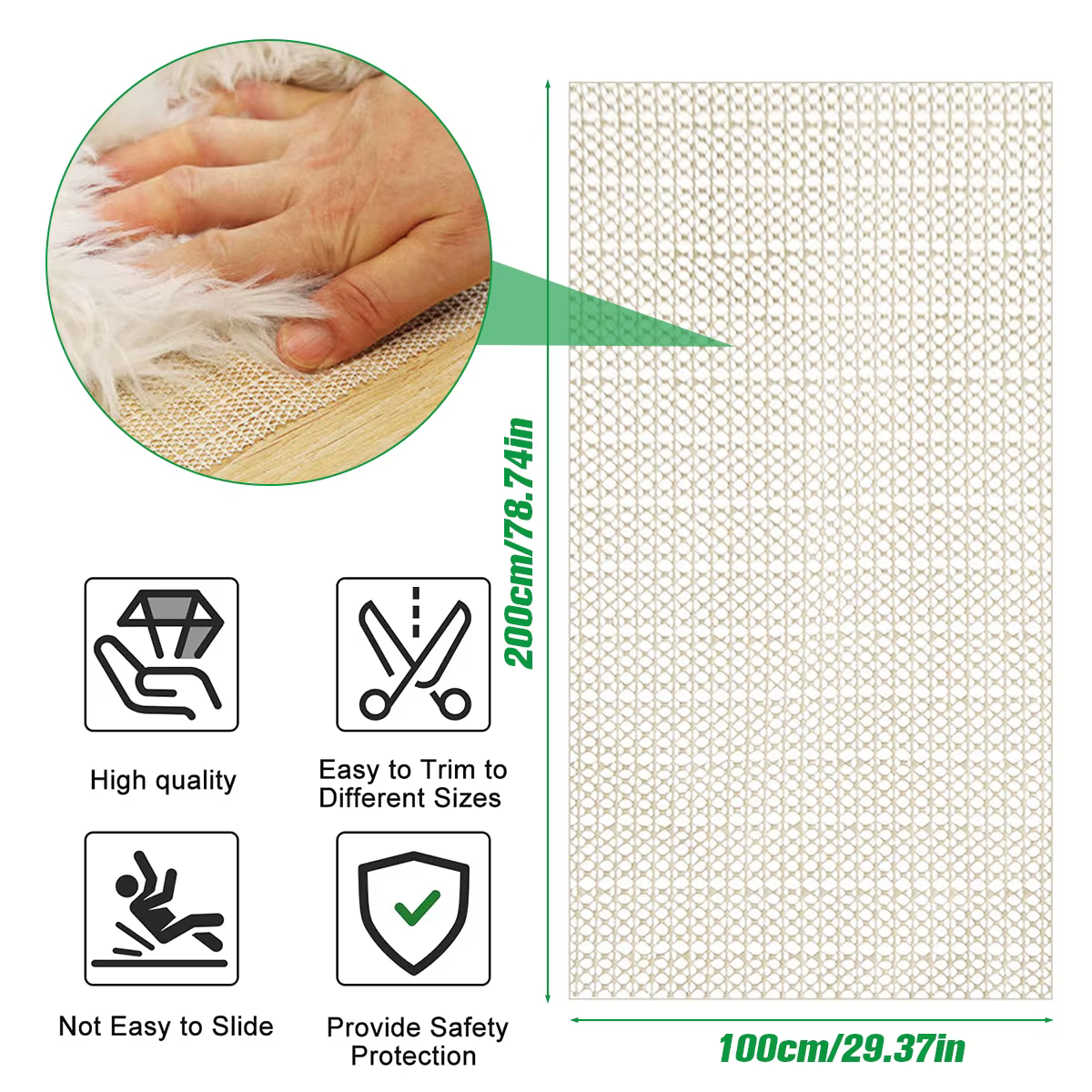 Sous-couche de tapis antidérapant en PVC