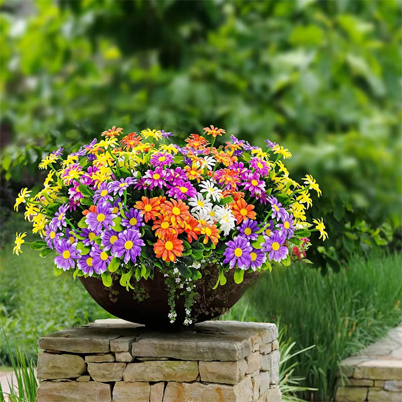 Bouquet de fleurs artificielles marguerite 33cm