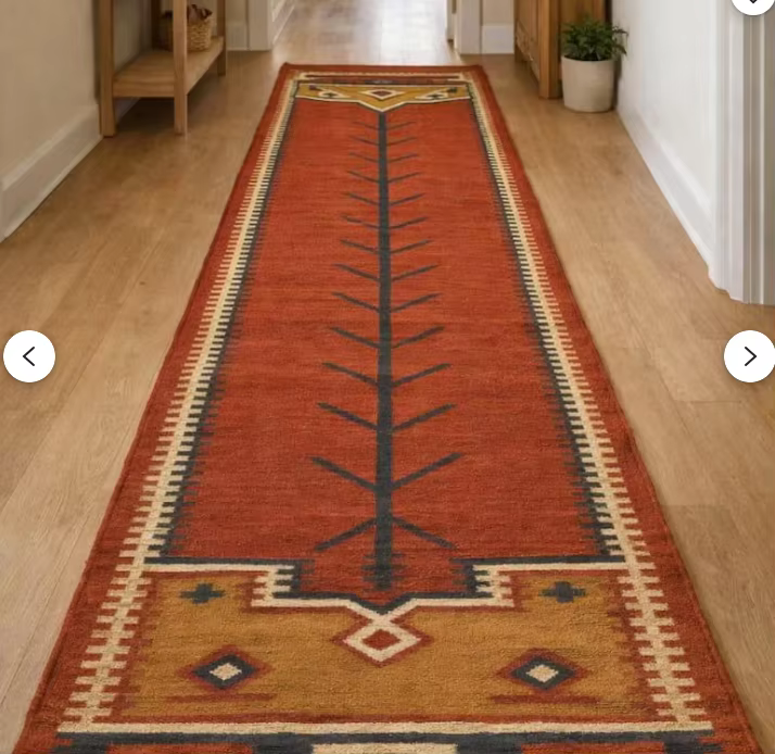 Tapis de couloir Forest Runner vert botanique