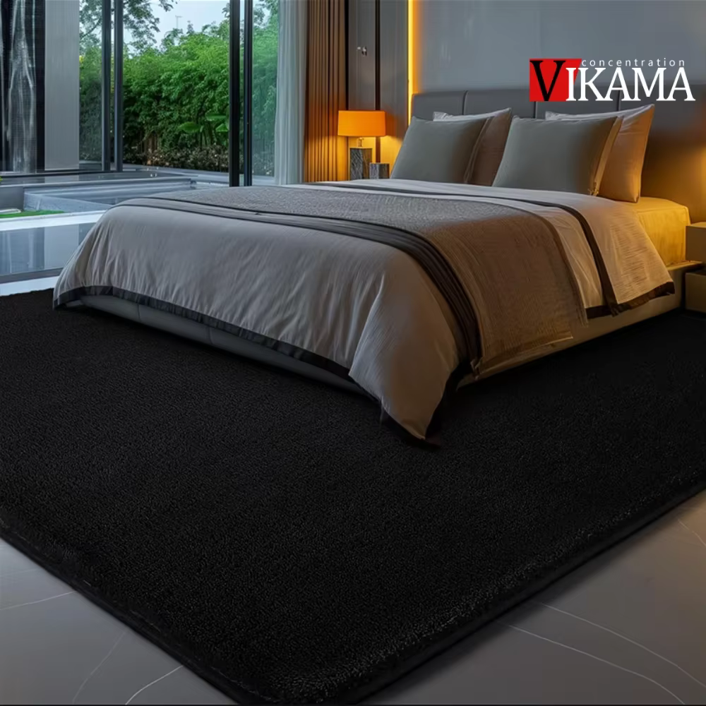 VIKAMA – tapis Shaggy minimaliste de couleur unie