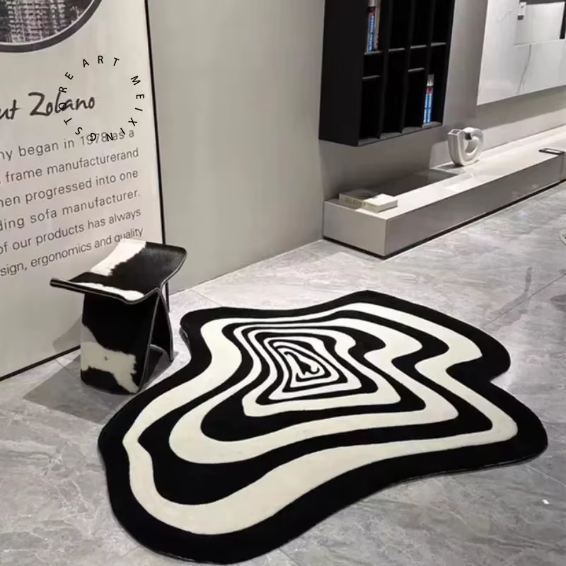 Tapis irrégulier créatif pour salon