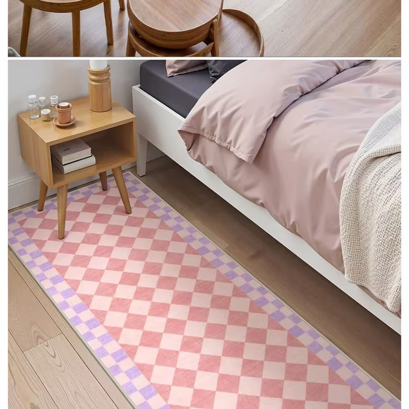 VIKAMA Tapis de couloir à carreaux vintage