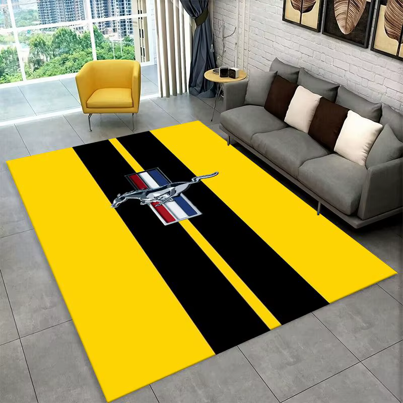 Tapis antidérapant rétro M-Mustang Racing Car pour salon