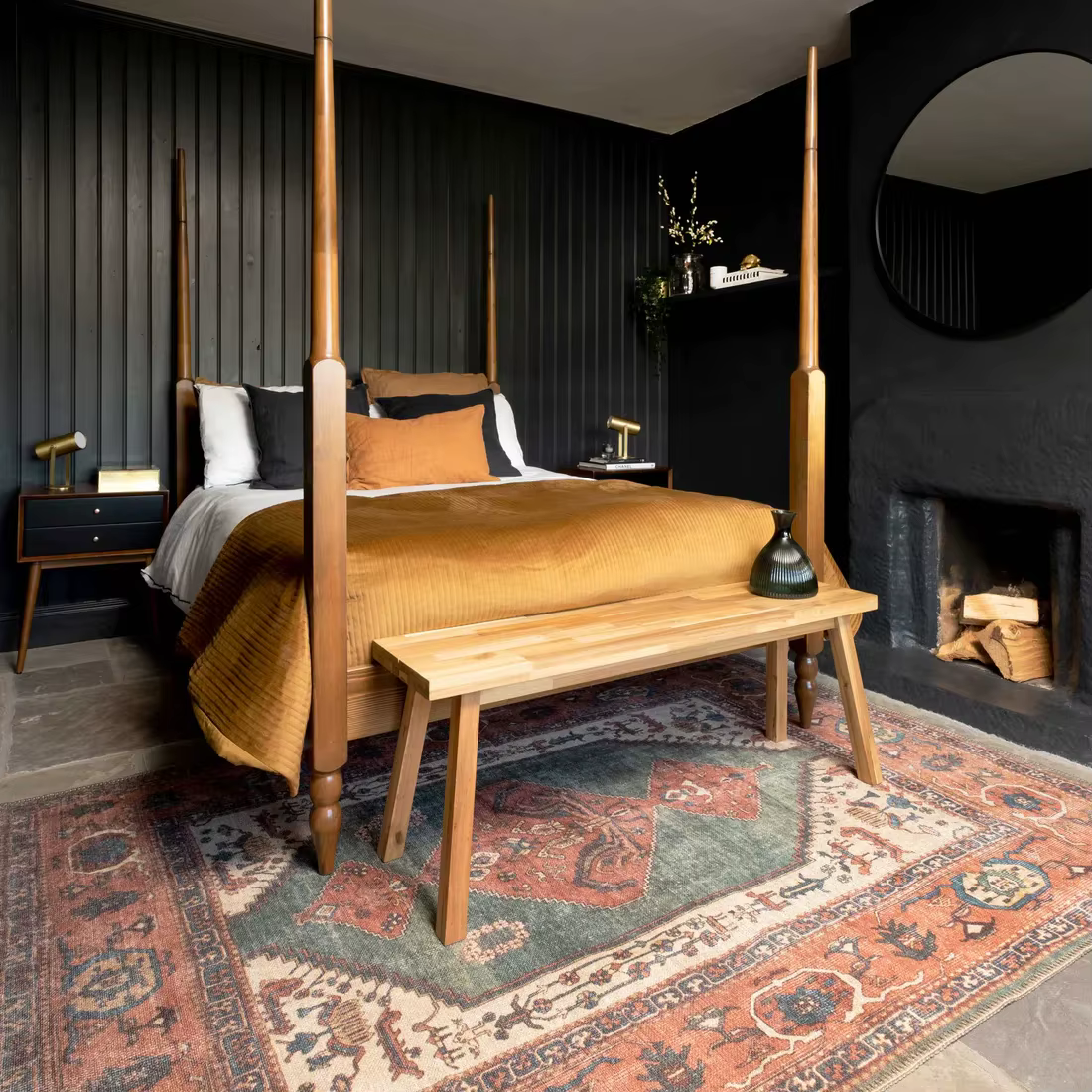 Tapis de salon traditionnel Vintage