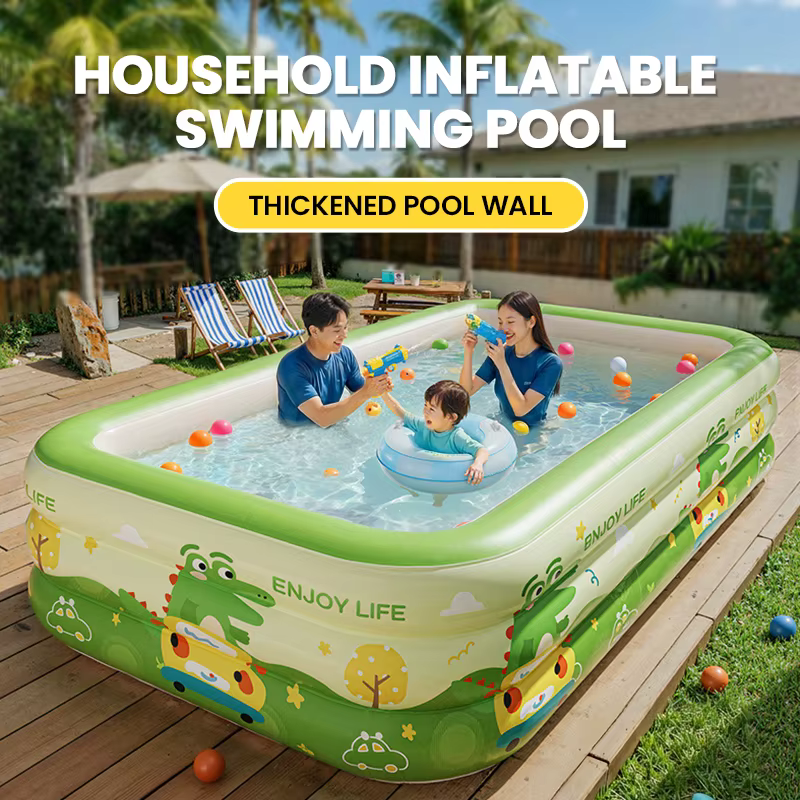 Piscine gonflable pour enfants de 1,5 à 2,6 m pour jardin, fête en plein air, grande piscine familiale, bain intérieur/extérieur pour bébé
