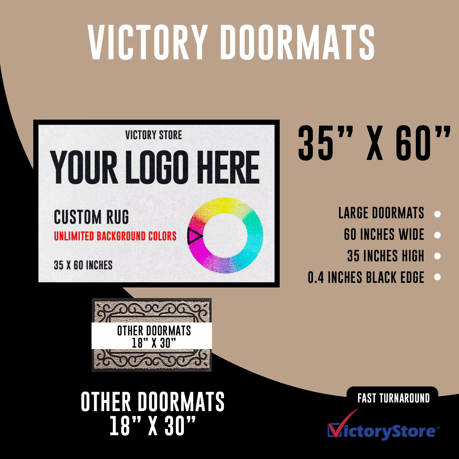Tapis personnalisé avec logo imprimé