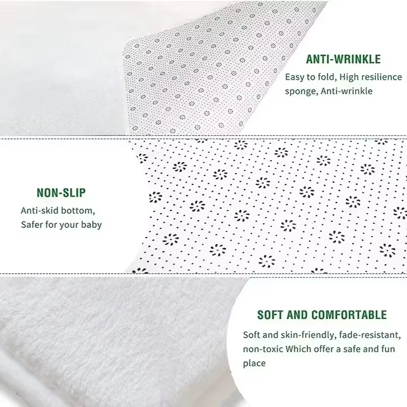 Tapis de sol moderne et doux à rayures marron
