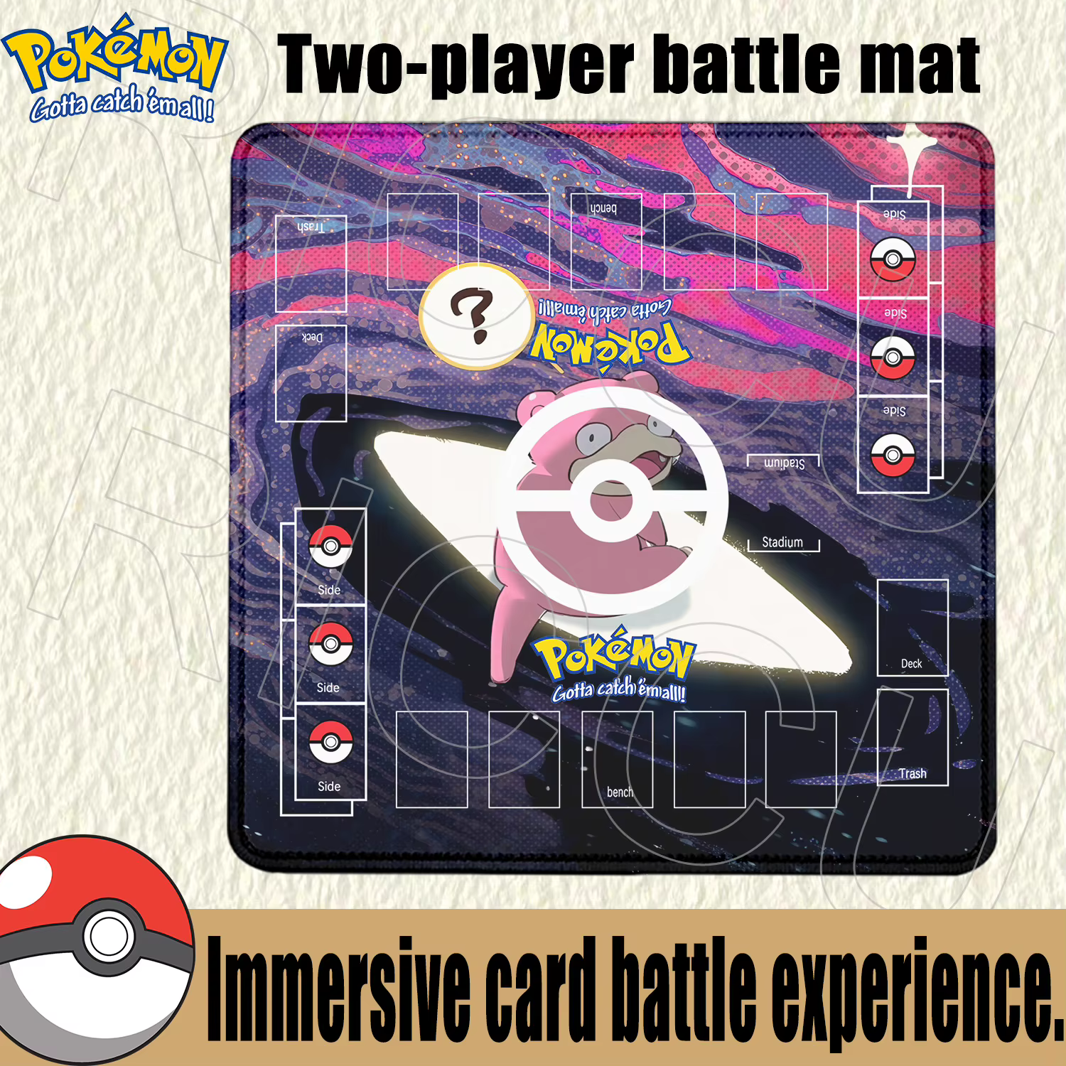 Tapis de bureau pour cartes de jeu Pokemon
