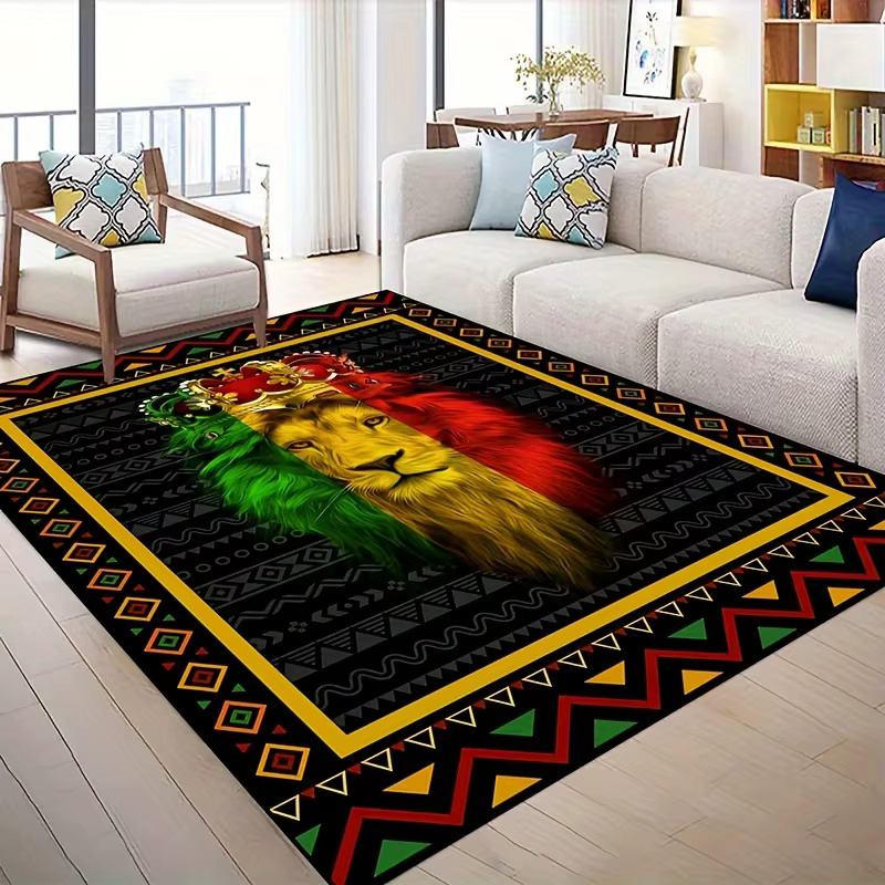 Tapis à Imprimés dérivAfricain Moderne