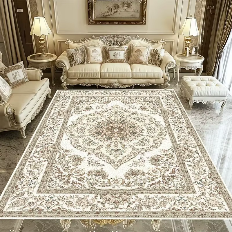 Tapis rétro européen pour salon, couloir, chambre à coucher, salon, canapé, tapis de tête de lit antidérapant