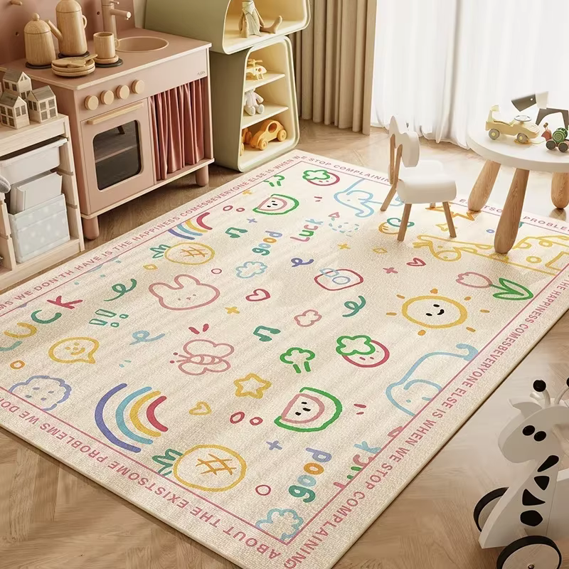 Tapis de chambre d'enfants salon étude jouet zone de lecture bébé ramper