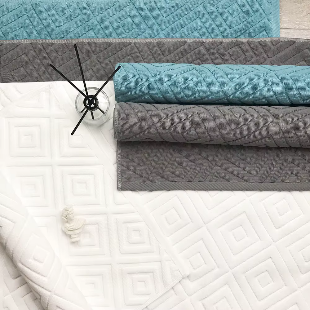 Inyahome-Tapis de serviette en coton blanc pour hôtel de luxe