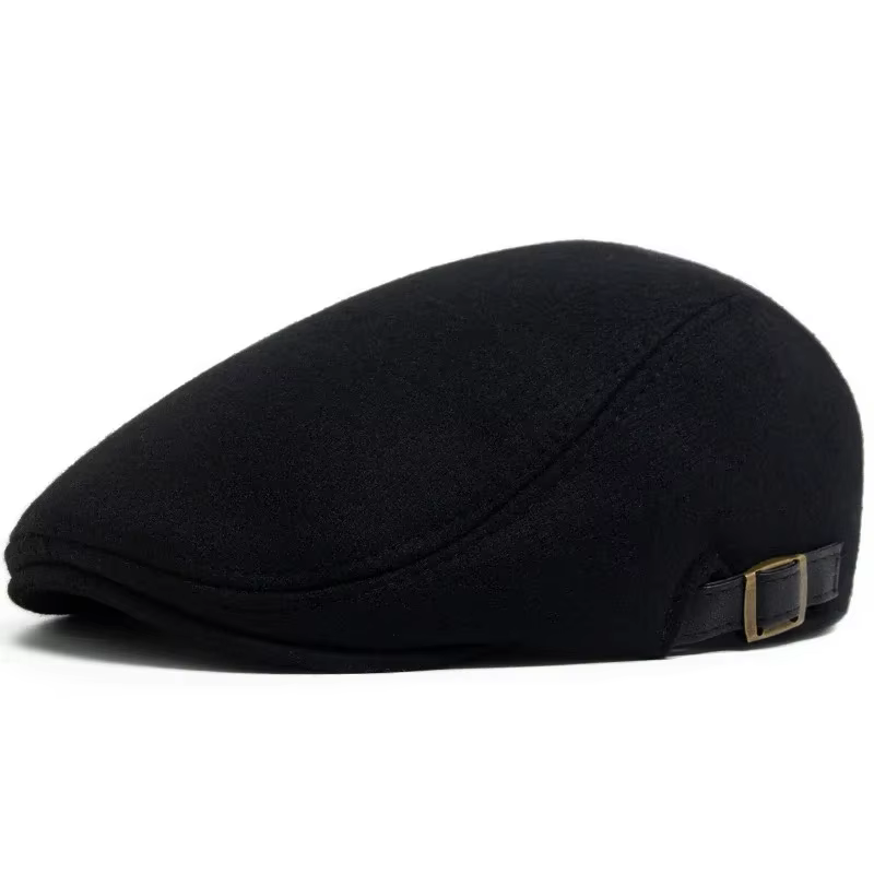 Béret de style artiste pour hommes, élégant, polyvalent, rétro, pour l'automne et l'hiver, adapté aux hommes d'âge moyen et âgés
