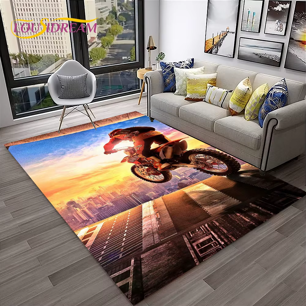 Tapis de Moto de course tout-terrain pour la maison
