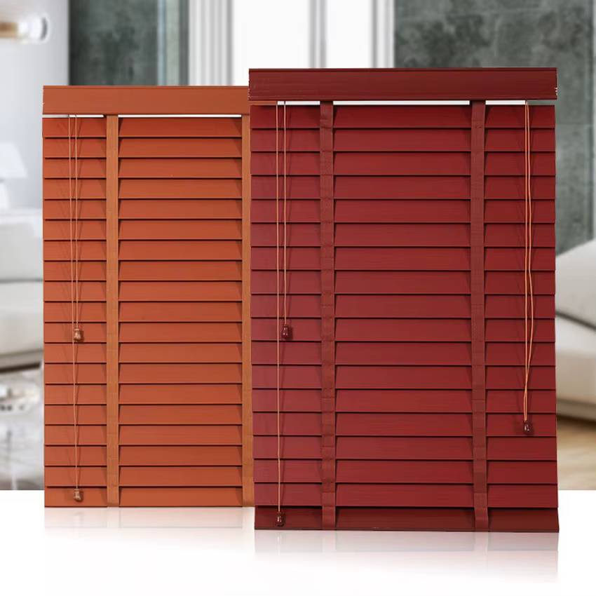 Nouveauté personnalisé de haute qualité bois rouleau aveugle épaississement volet roulant fenêtre ombre stores pour salon