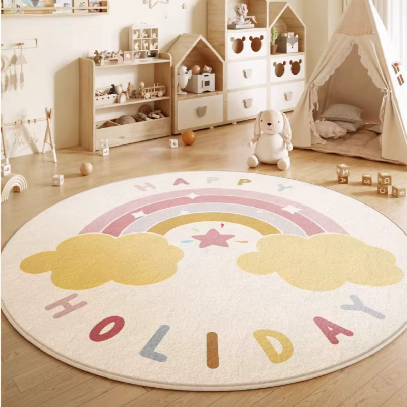Tapis rond de décoration de chambre à coucher de Style dessin animé