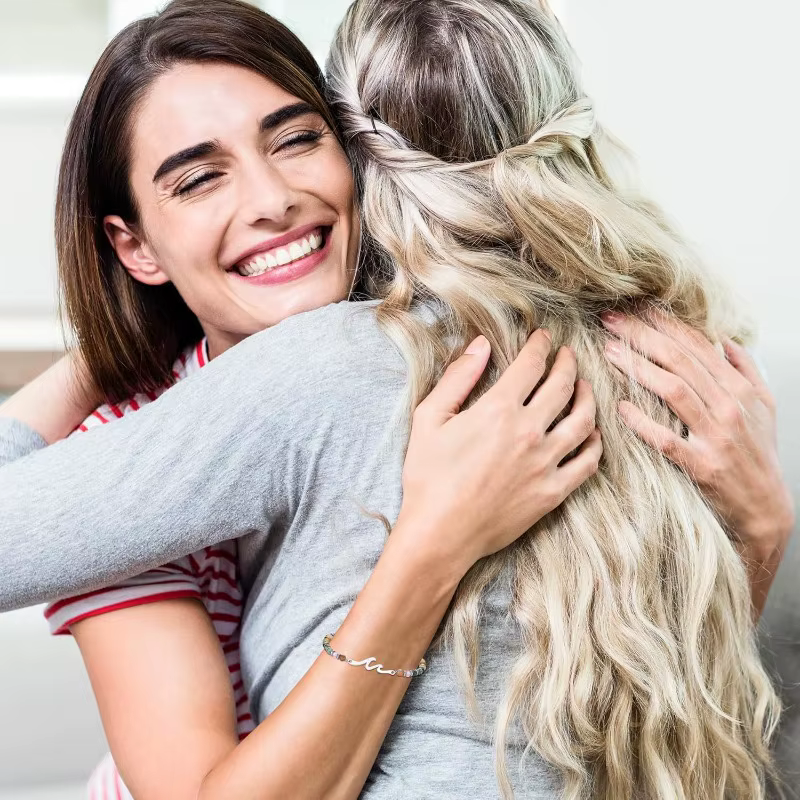 Cadeaux d'amis pour femmes, cadeau de sœur, Bracelets d'amitié, Bracelet de bas de Noël d'anniversaire de meilleur ami Wave Bestie