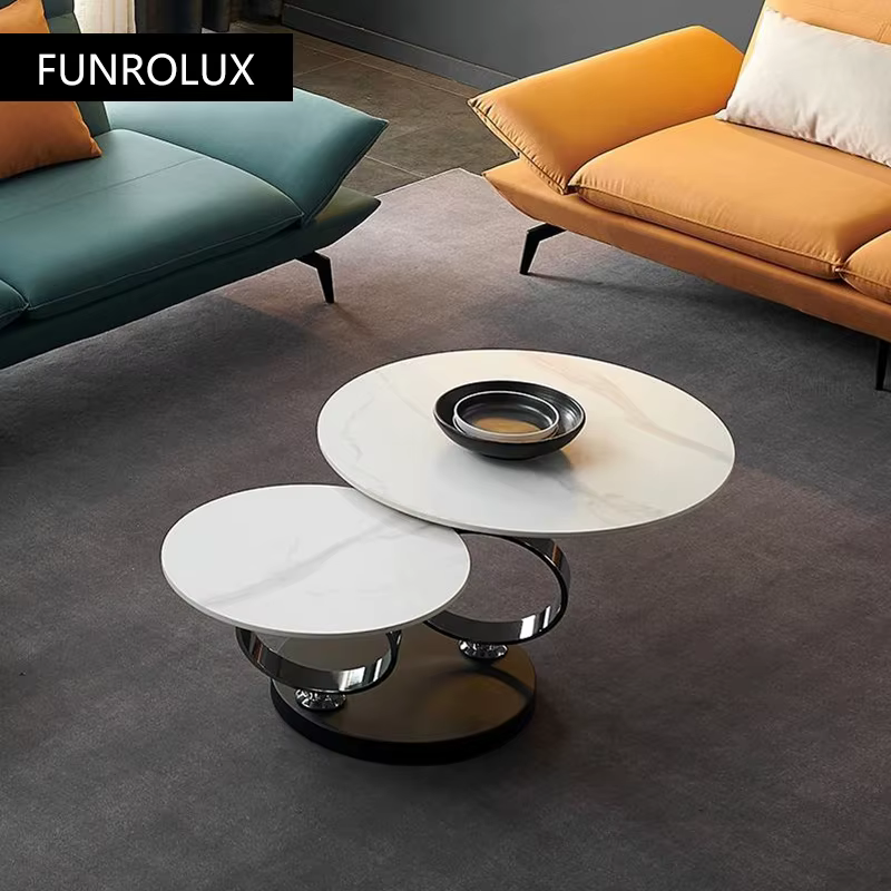 Table basse ronde en marbre