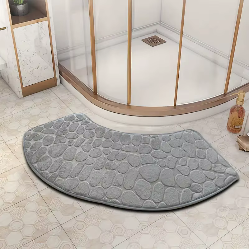 Tapis de Sol Absorbant Incurvé en Forme d'Éventail