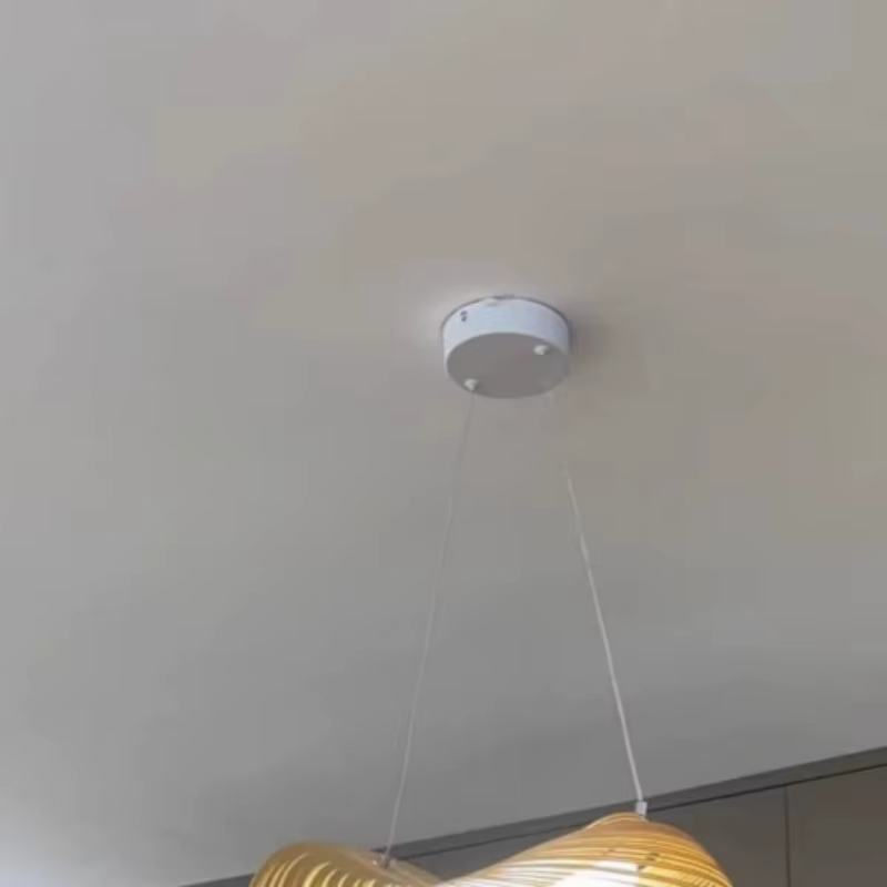 Lampe LED suspendue en bois de bouleau de styliste italien