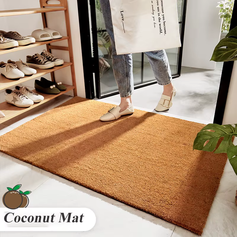 Tapis de porte en cocotier avec support robuste