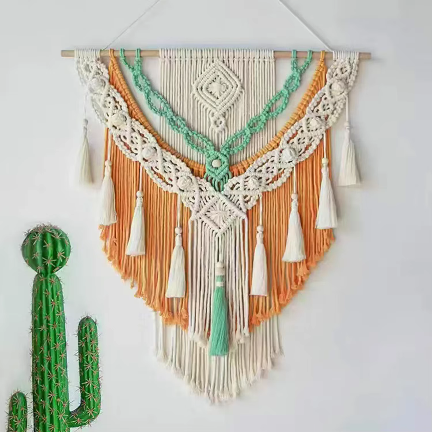 Macramé tissé tenture murale Boho maison Chic bohème géométrique Art décor beau appartement dortoir décoration tapisserie