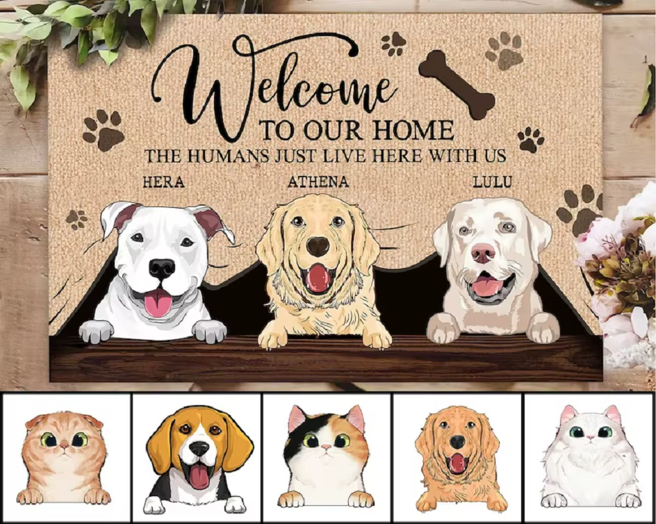 Tapis de bienvenue personnalisé pour chiens