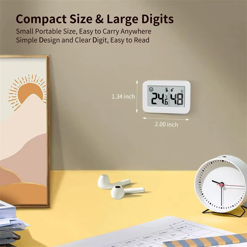 2 pièces LCD numérique température humidité mètre capteur intérieur pièce thermomètre hygromètre électronique maison thermomètre compteur capteur