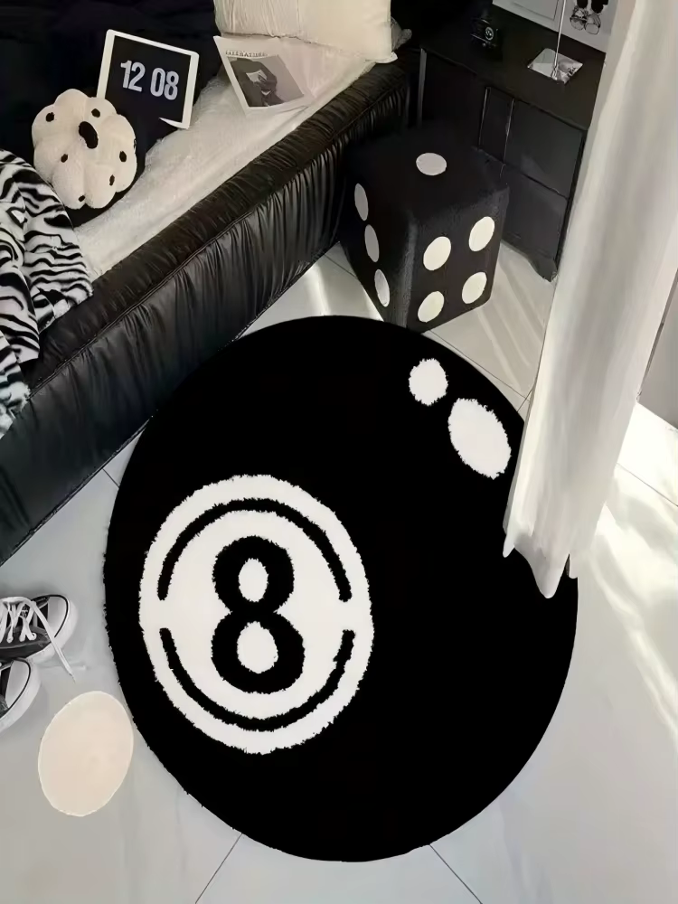 VIKAMA Creative No. Tapis de billard noir et blanc contrastant