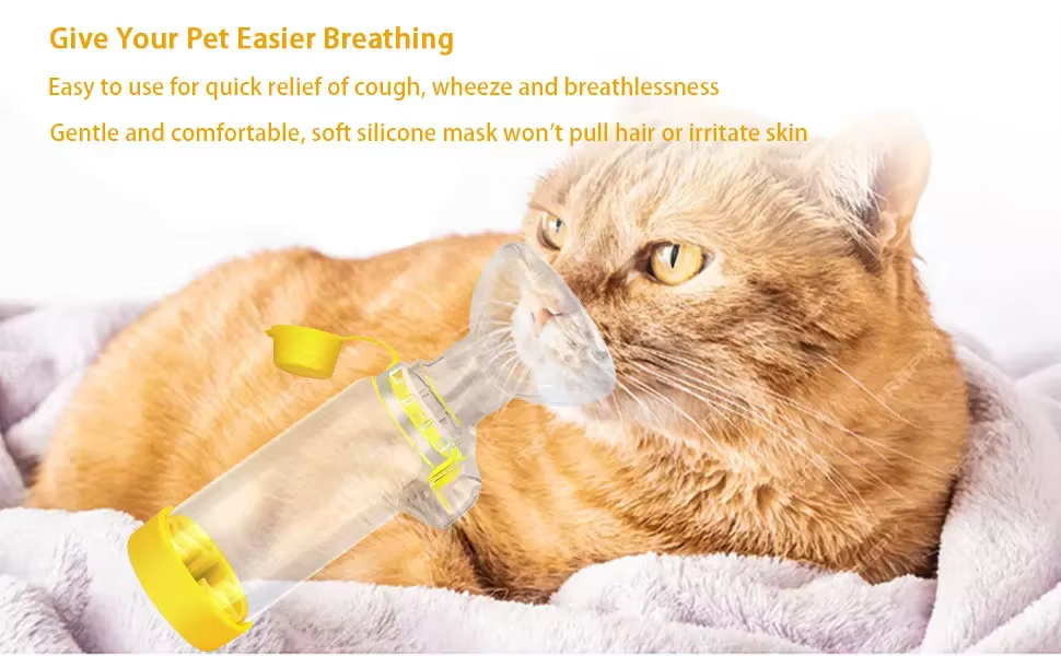 Chambre d'inhalation pour animaux de compagnie avec masque souple, dispositif d'aide respiratoire portable pour chats et chiens, inhalateur universel pour animaux