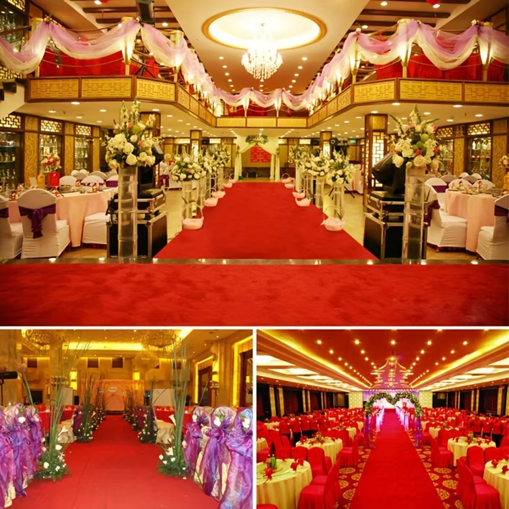 Tapis blanc de mariage