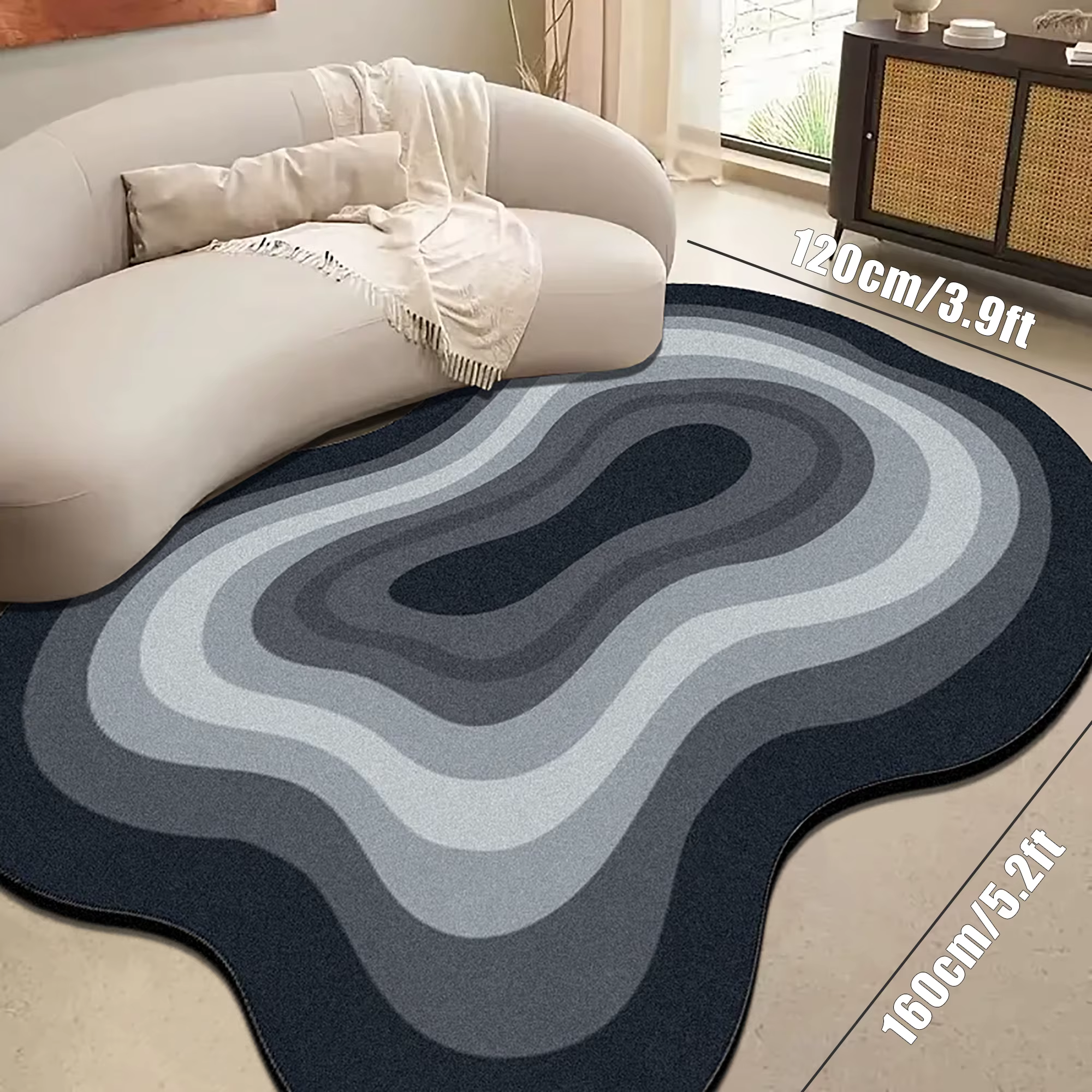 VIKAMA – tapis de salon d'art irrégulier