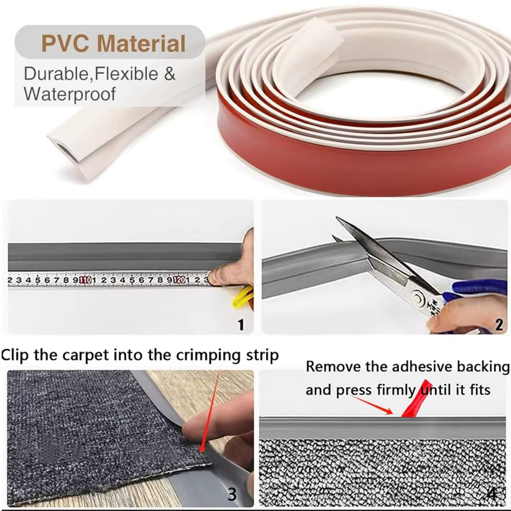 Bande de garniture de bord de tapis en PVC de haute qualité