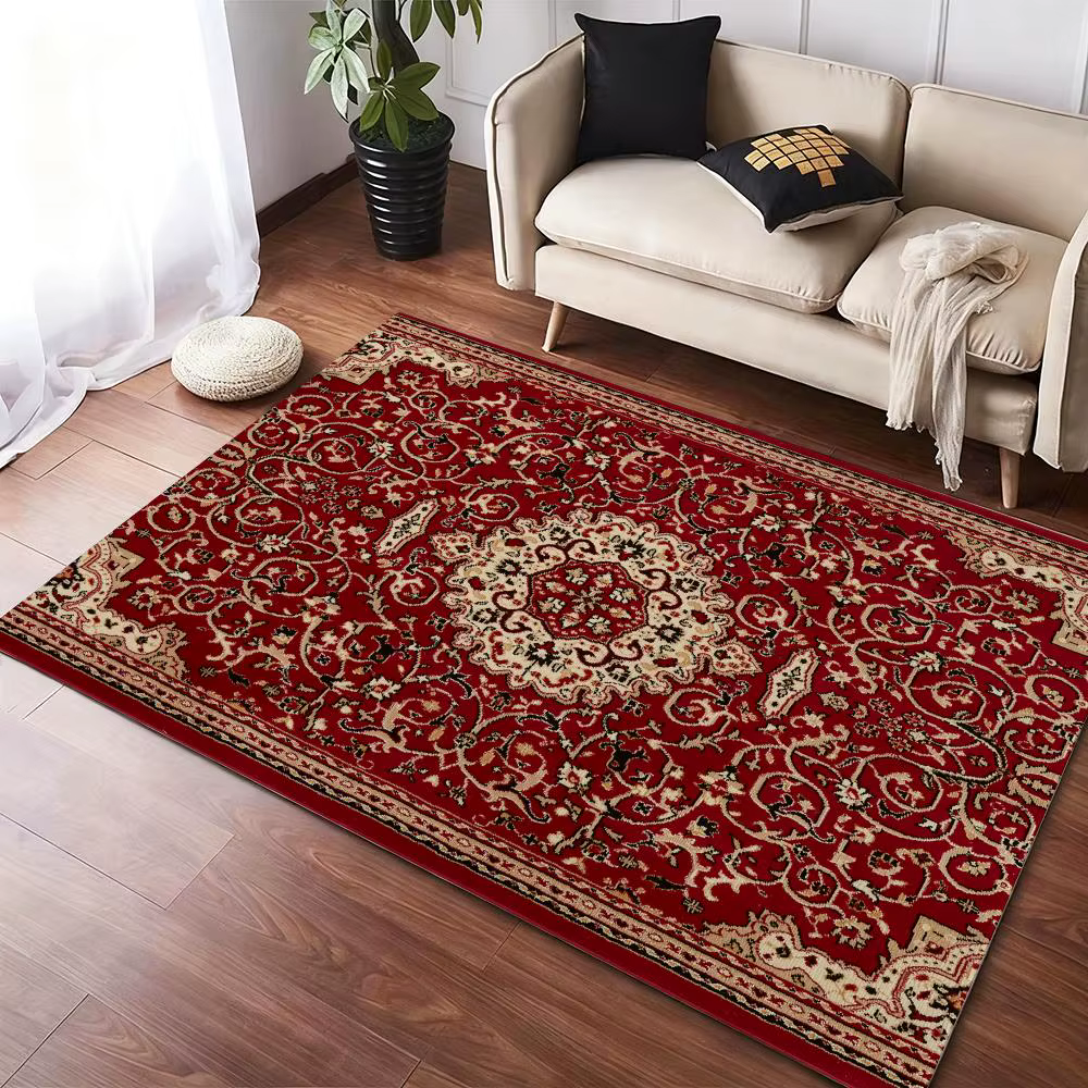 Tapis persan rouge en flanelle