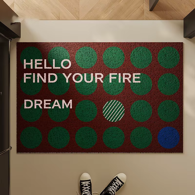 Tapis d'entrée de style américain en soie