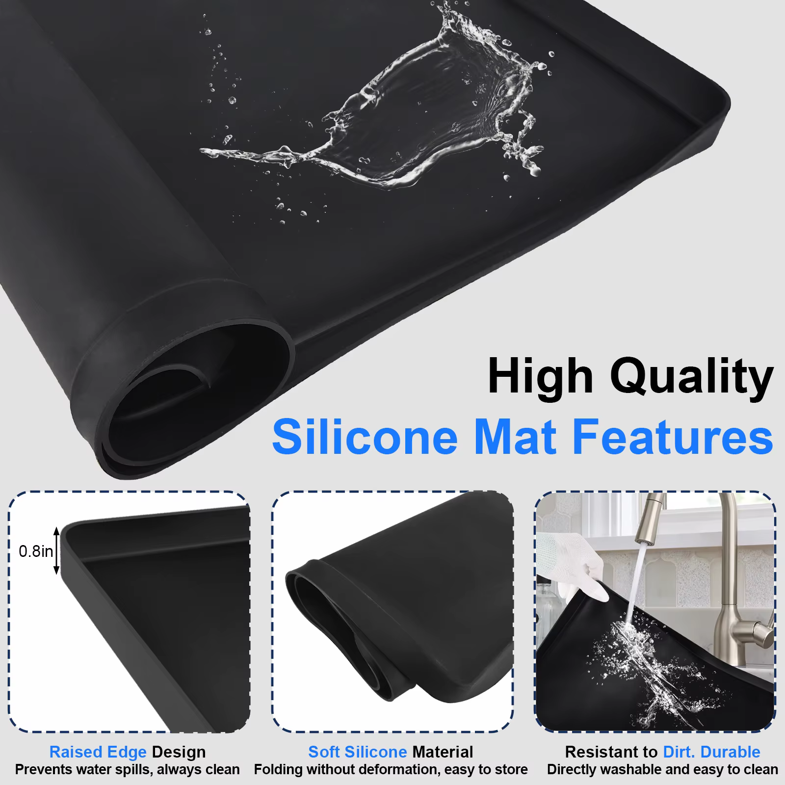 Tapis en silicone pour réfrigérateur 60x60CM