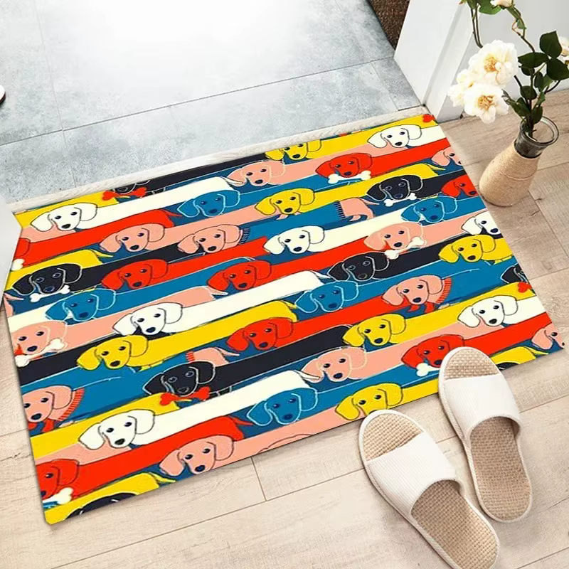 Tapis non ald à motif de chien mignon pour la décoration de la maison